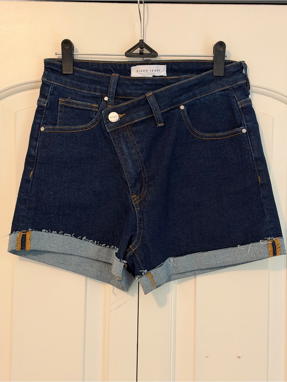 Risen Jeans Elsie High Rise Crossover Cuffed Shorts - Picture 3 of 7